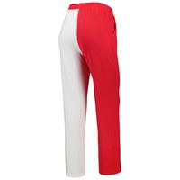 Women's ZooZatz Red/White Wisconsin Badgers Colorblock Cozy Tri-Blend Lounge Pants