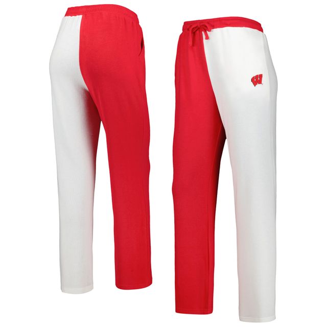 Pantalon de survêtement confortable tri-mélange ZooZatz Wisconsin Badgers colorblock pour femme