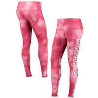 Women's ZooZatz Red Wisconsin Badgers Cloud Dye Mist Leggings