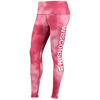 Legging ZooZatz Wisconsin Badgers Cloud Dye Mist rouge pour femme