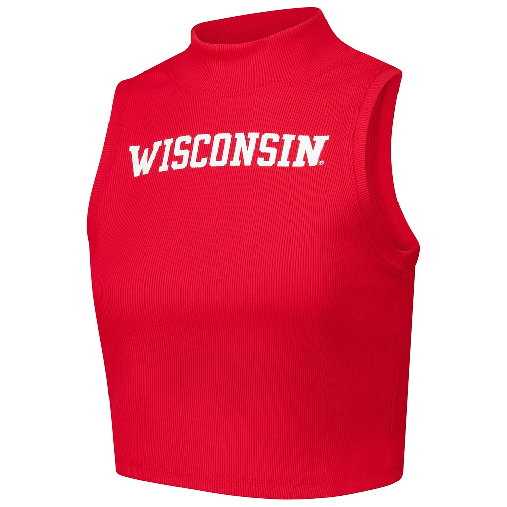 Women's ZooZatz Red Wisconsin Badgers Cropped Tank Top