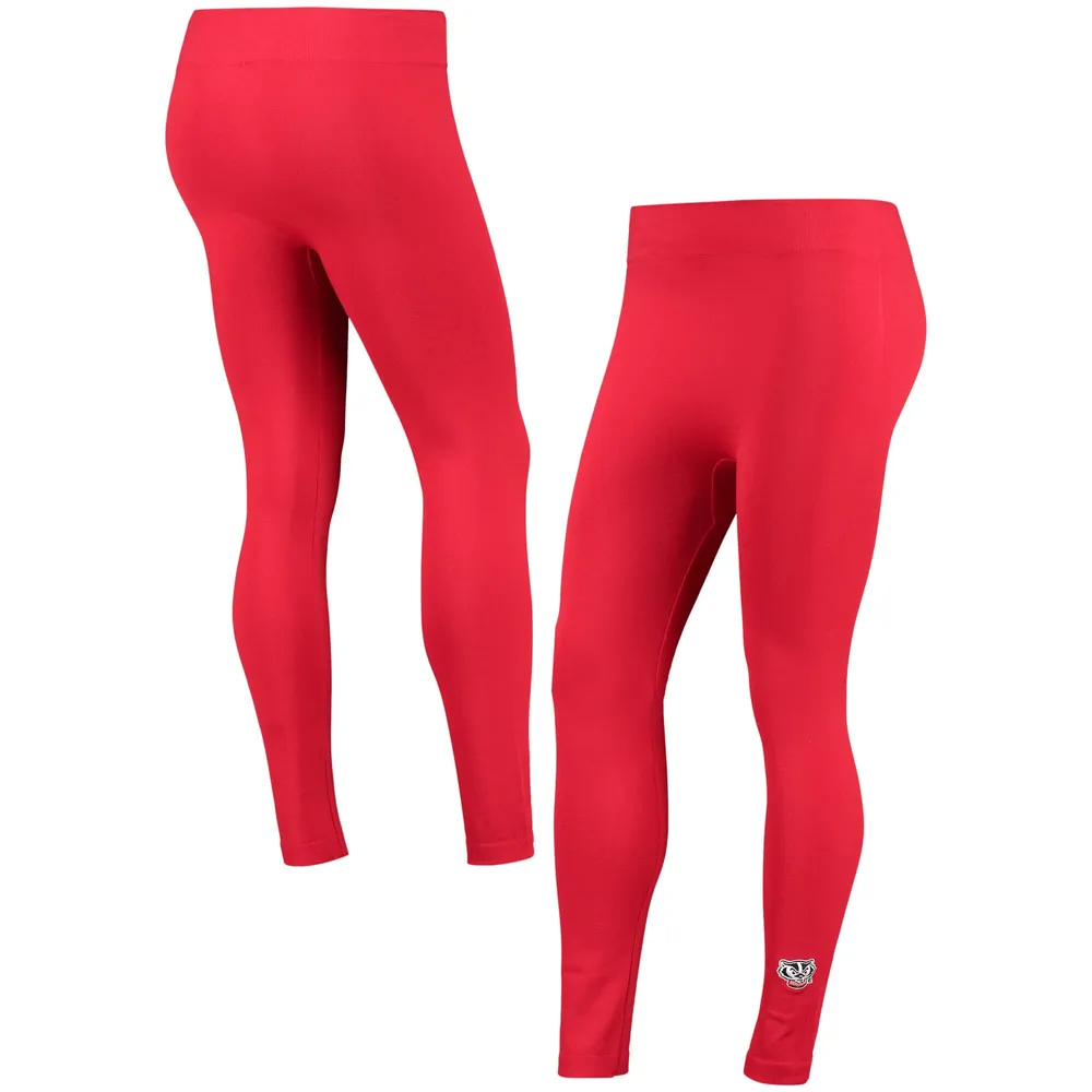 Lids Wisconsin Badgers ZooZatz Women's Fleece-Lined Leggings - Red