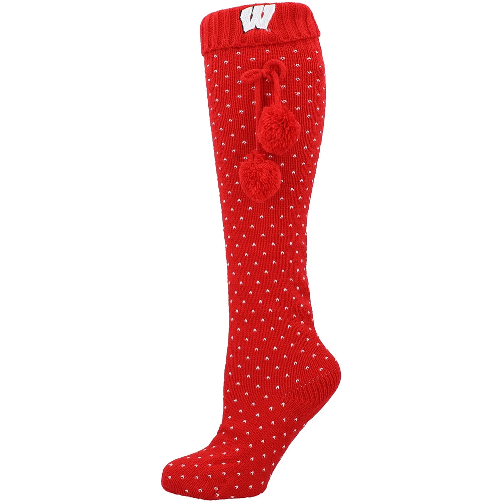 Lids Wisconsin Badgers ZooZatz Women's Red Fleece Leggings