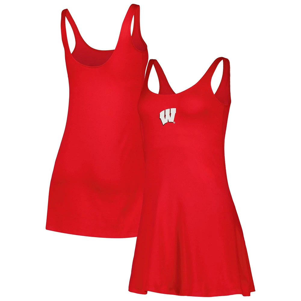 Robe rouge à encolure dégagée et logo Wisconsin Badgers ZooZatz pour femme