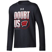 Youth Under Armour  Black Wisconsin Badgers March Madness Unity Long Sleeve T-Shirt