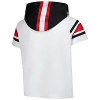 Youth Under Armour  White Wisconsin Badgers ArmourFuse Jersey Raglan Hooded T-Shirt