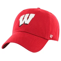 Casquette réglable pour jeunes '47 Red Wisconsin Badgers Clean Up
