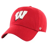 Casquette réglable pour jeunes '47 Red Wisconsin Badgers Clean Up