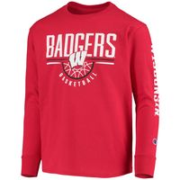 Youth Champion Red Wisconsin Badgers Basketball Long Sleeve T-Shirt