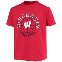 Youth Champion Red Wisconsin Badgers Basketball T-Shirt