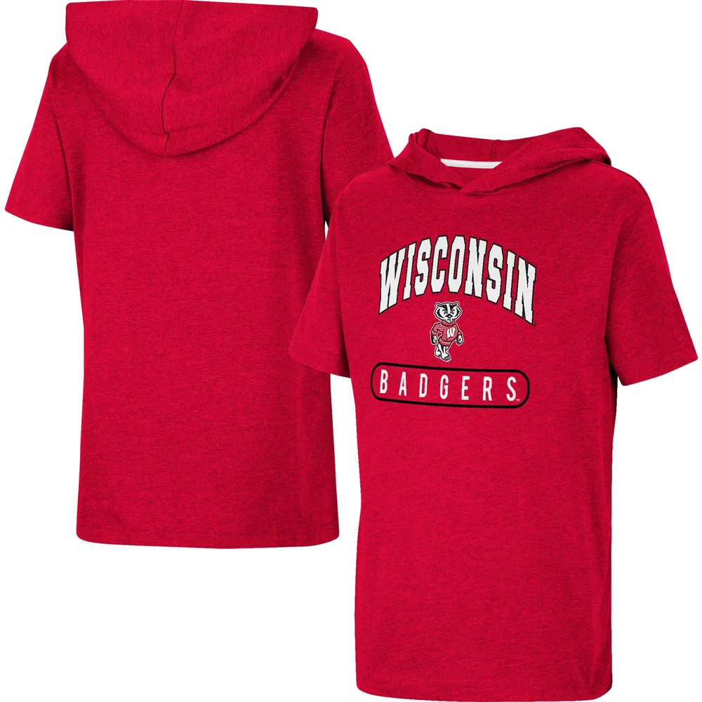 T-shirt à capuche Colosseum Wisconsin Badgers Varsity rouge pour jeune