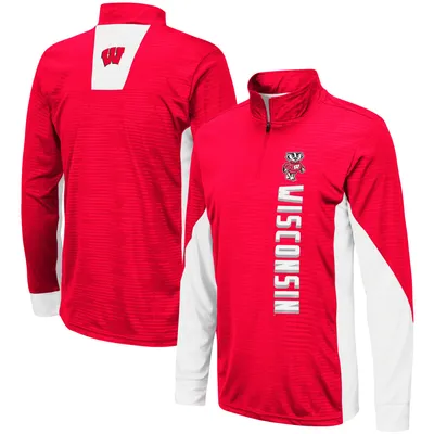 Wisconsin Badgers Colosseum Youth Bart Quarter-Zip Jacket - Red