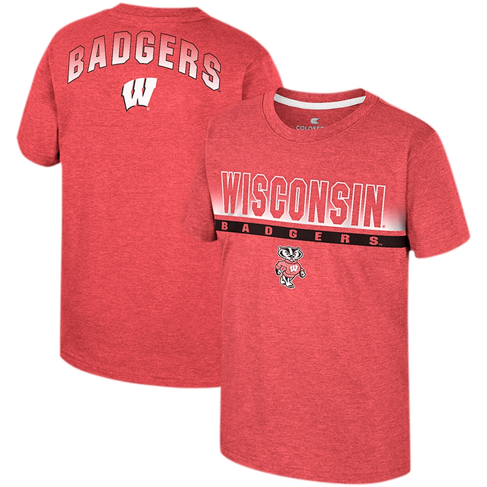 T-shirt Finn des Badgers du Wisconsin rouge Colisée pour jeunes