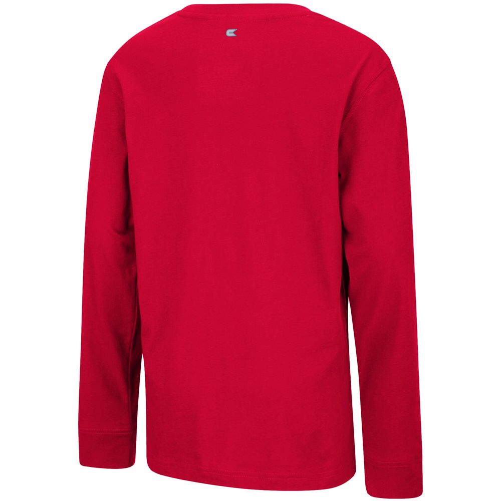 Youth Colosseum Red Wisconsin Badgers Two-Hit Long Sleeve T-Shirt