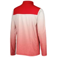 Veste Colosseum Wisconsin Badgers Max à quart de glissière pour jeune, blanc/rouge