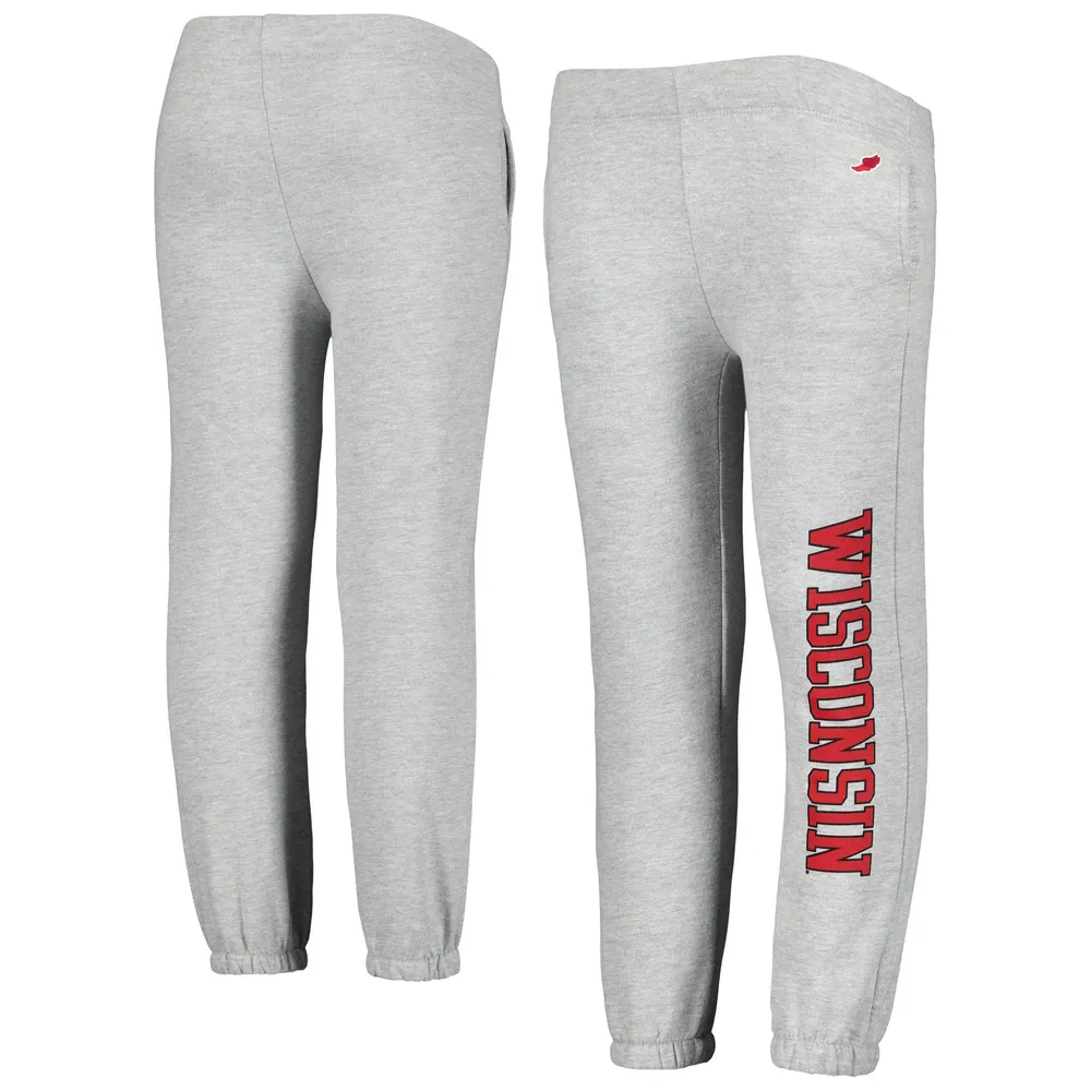 Youth League Collegiate Wear Heather Grey Wisconsin Badgers Pantalon essentiel