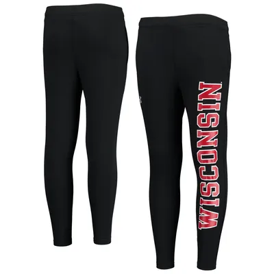 Wisconsin Badgers Under Armour Youth Brawler Pants - Black