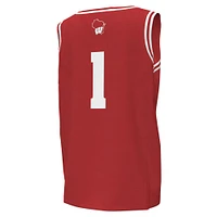 Maillot de basket-ball réplique pour jeunes Under Armour #1 des Badgers du Wisconsin, rouge