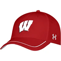 Casquette réglable pour jeunes Under Armour Wisconsin Badgers Blitzing Accent Performance rouge