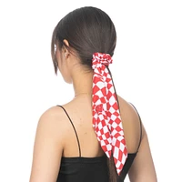 ZooZatz Wisconsin Badgers Checkered Scrunchie Scarf