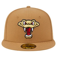 Men's New Era  Khaki Wisconsin Timber Rattlers Authentic Collection 59FIFTY Fitted Hat