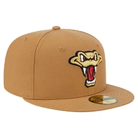 Men's New Era  Khaki Wisconsin Timber Rattlers Authentic Collection 59FIFTY Fitted Hat