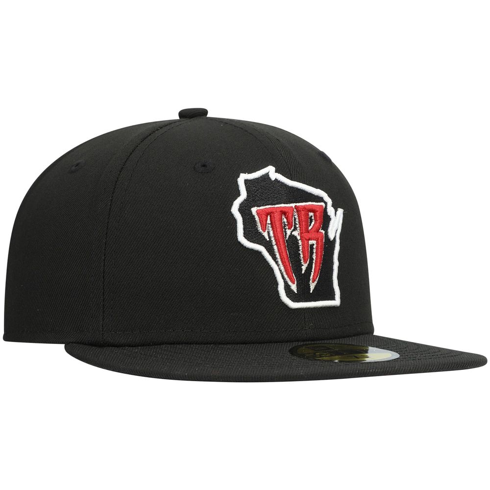 Men's New Era Black Wisconsin Timber Rattlers Authentic Collection Team Alternate 59FIFTY Fitted Hat