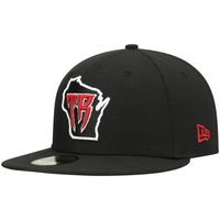 Men's New Era Black Wisconsin Timber Rattlers Authentic Collection Team Alternate 59FIFTY Fitted Hat