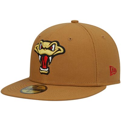 Men's New Era Natural Wisconsin Timber Rattlers Authentic Collection Team Alternate 59FIFTY Fitted Hat