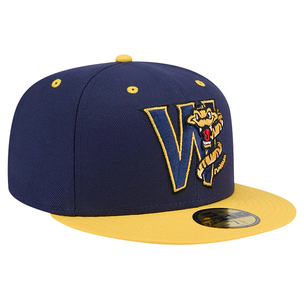 Men's New Era Navy Wisconsin Timber Rattlers Theme Night Brewers Sunday 59FIFTY Fitted Hat