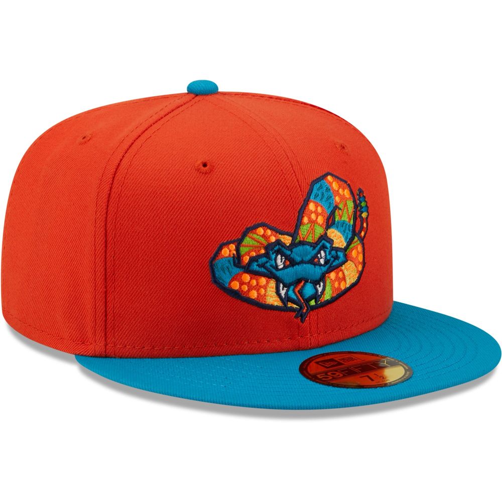 Men's New Era Orange/Teal Cascabeles De Wisconsin Copa La Diversion 59FIFTY Fitted Hat