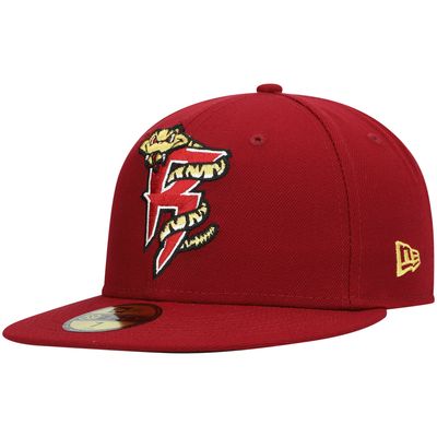 Men's New Era Red Wisconsin Timber Rattlers Authentic Collection Team Home 59FIFTY Fitted Hat