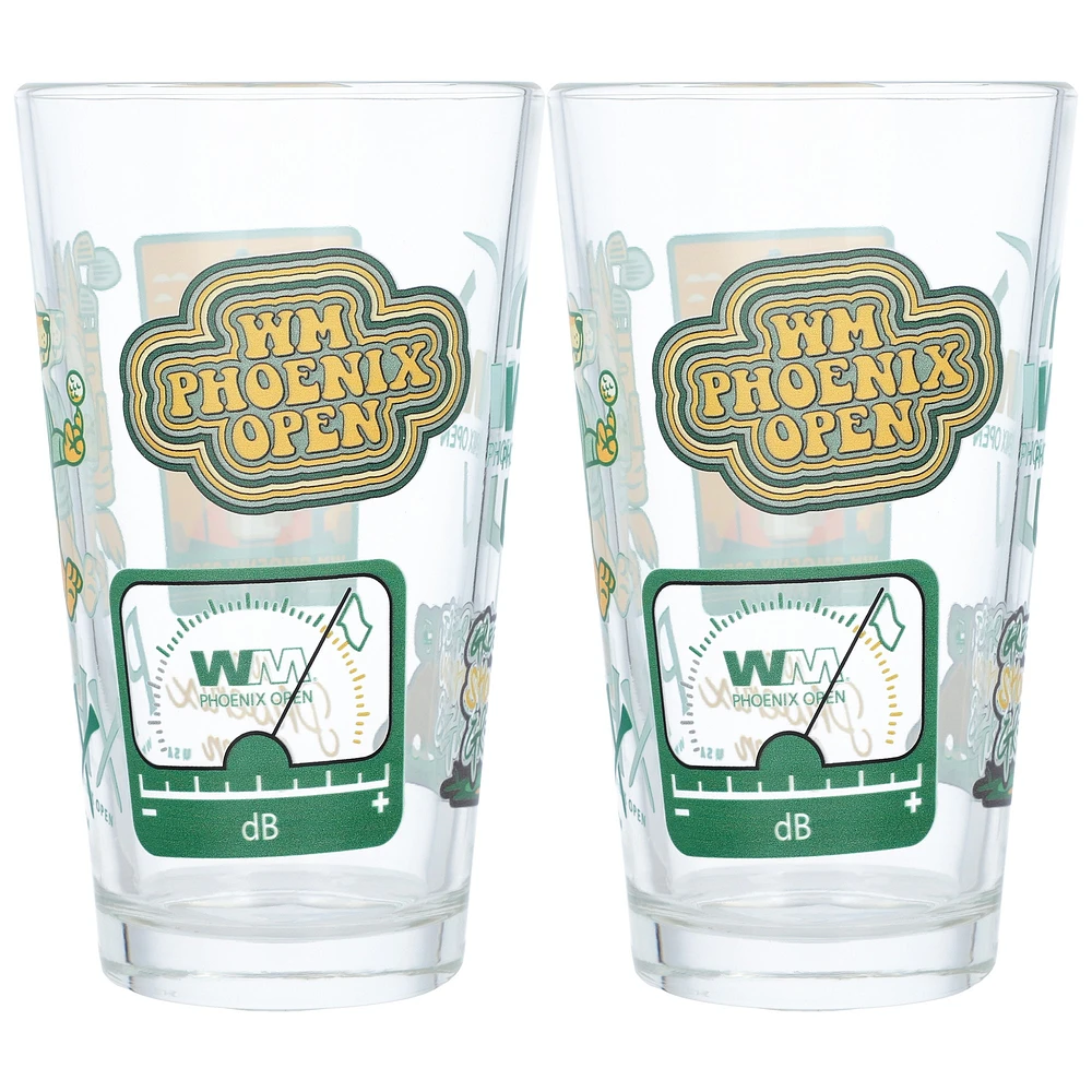  2025 WM Phoenix Open Scatter Print Pint Glass 2-Pack Set