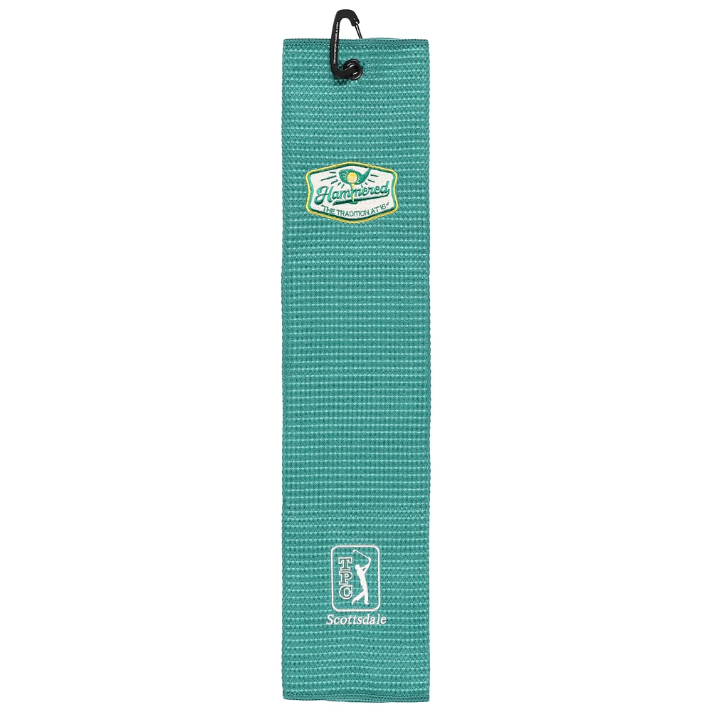 Green WM Phoenix Open Hammered Microscrubber Golf Towel