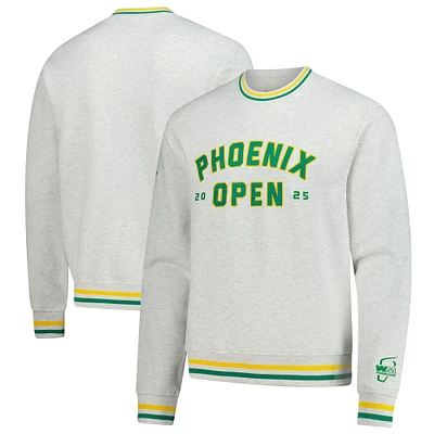 Men's Barstool Golf  Gray WM Phoenix Open Crewneck Sweatshirt