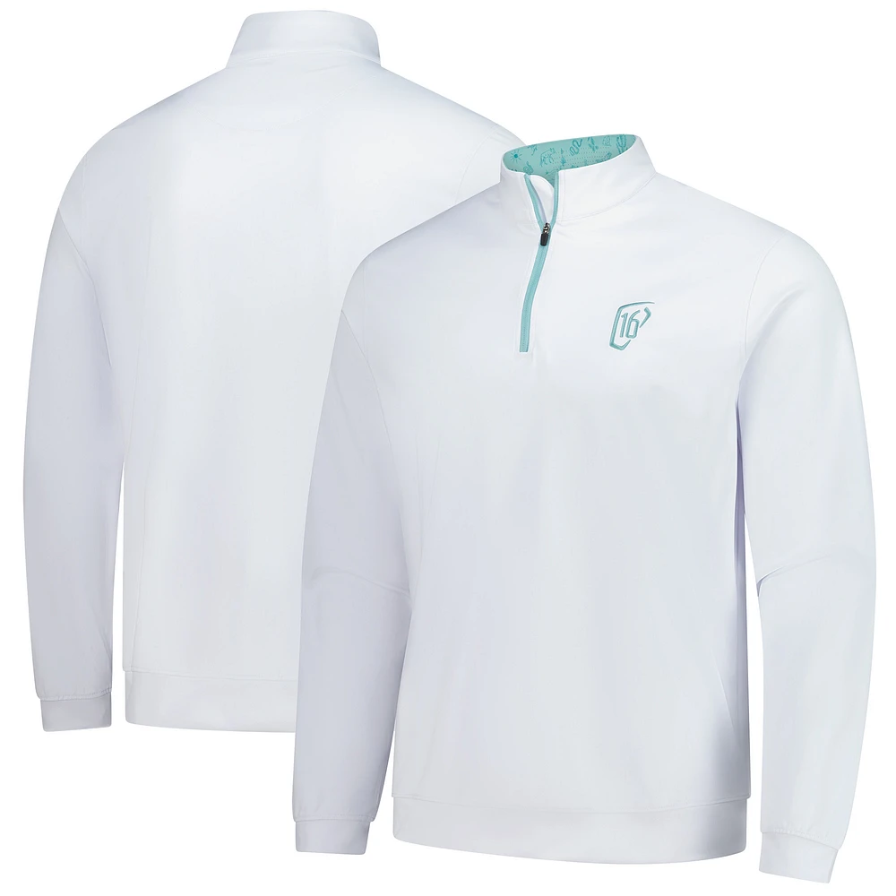 Men's Barstool Golf  White WM Phoenix Open Quarter-Zip Pullover