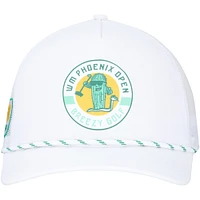 Casquette ajustable Breezy Golf White WM Phoenix Open Rope Meshback pour homme