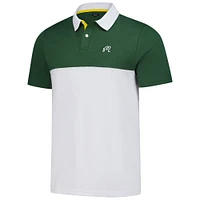 Polo piqué haute performance Malbon Golf blanc 2025 WM Phoenix Open pour homme