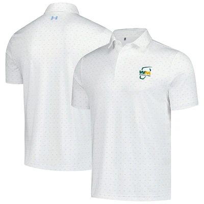 Men's Under Armour 2025  White WM Phoenix Open Playoff 3.0 On Green Polo