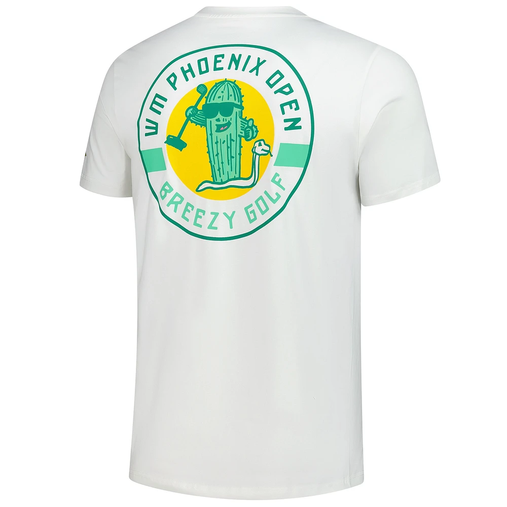 T-shirt Breezy Golf Cream pour homme avec écusson cactus WM Phoenix Open