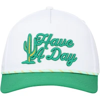 Casquette ajustable Breezy Golf blanche/verte WM Phoenix Open Cactus Have A Day Rope pour homme