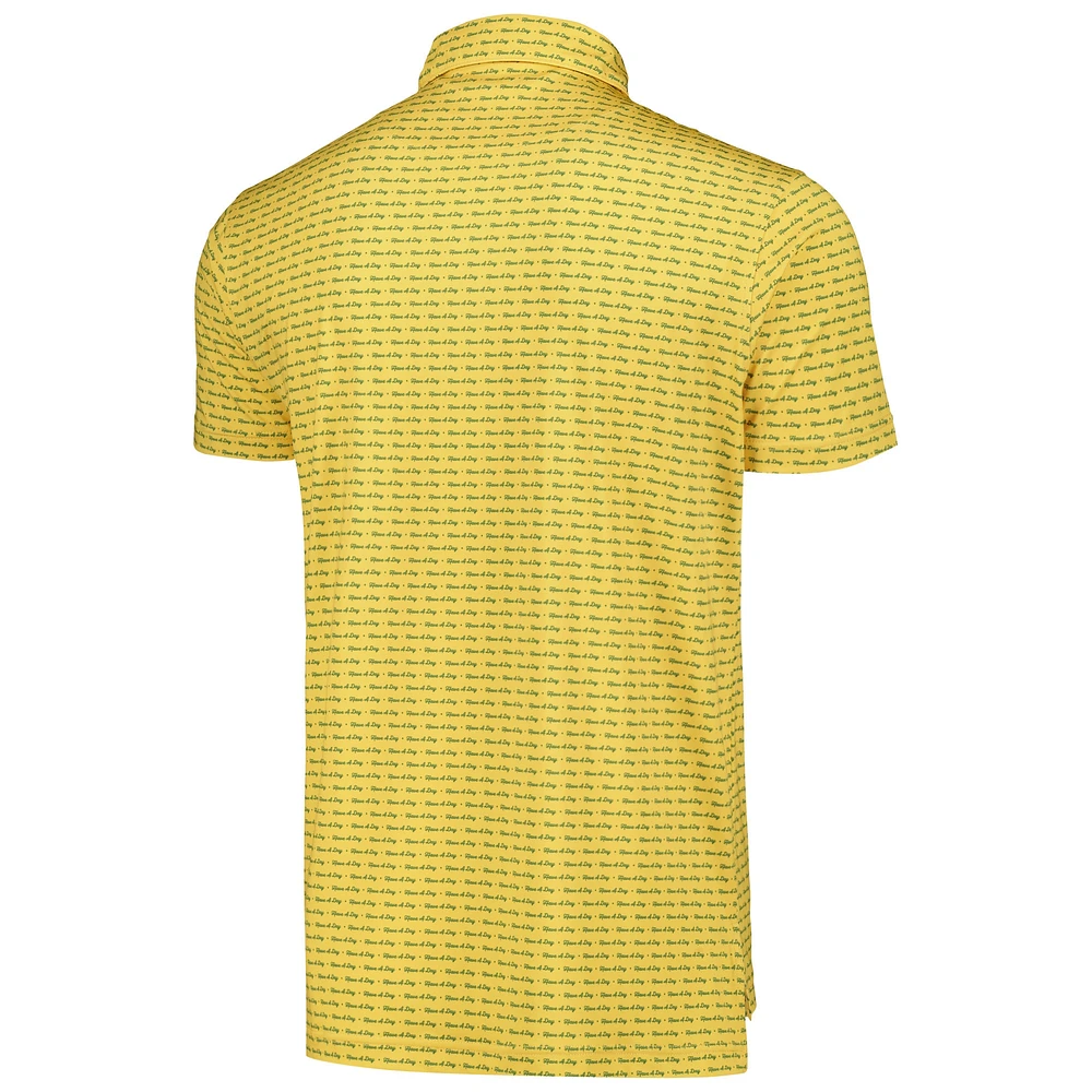 Polo Breezy Golf jaune WM Phoenix Open Have a Day pour hommes