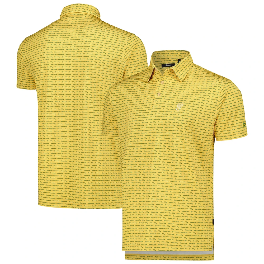 Polo Breezy Golf jaune WM Phoenix Open Have a Day pour hommes