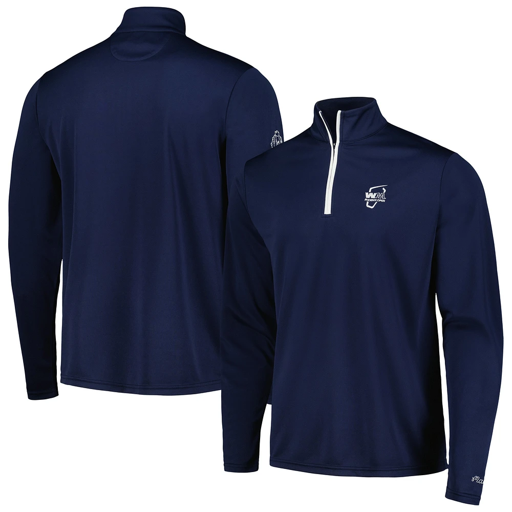 Haut à quart de zip bleu marine WM Phoenix Open Performance pour hommes