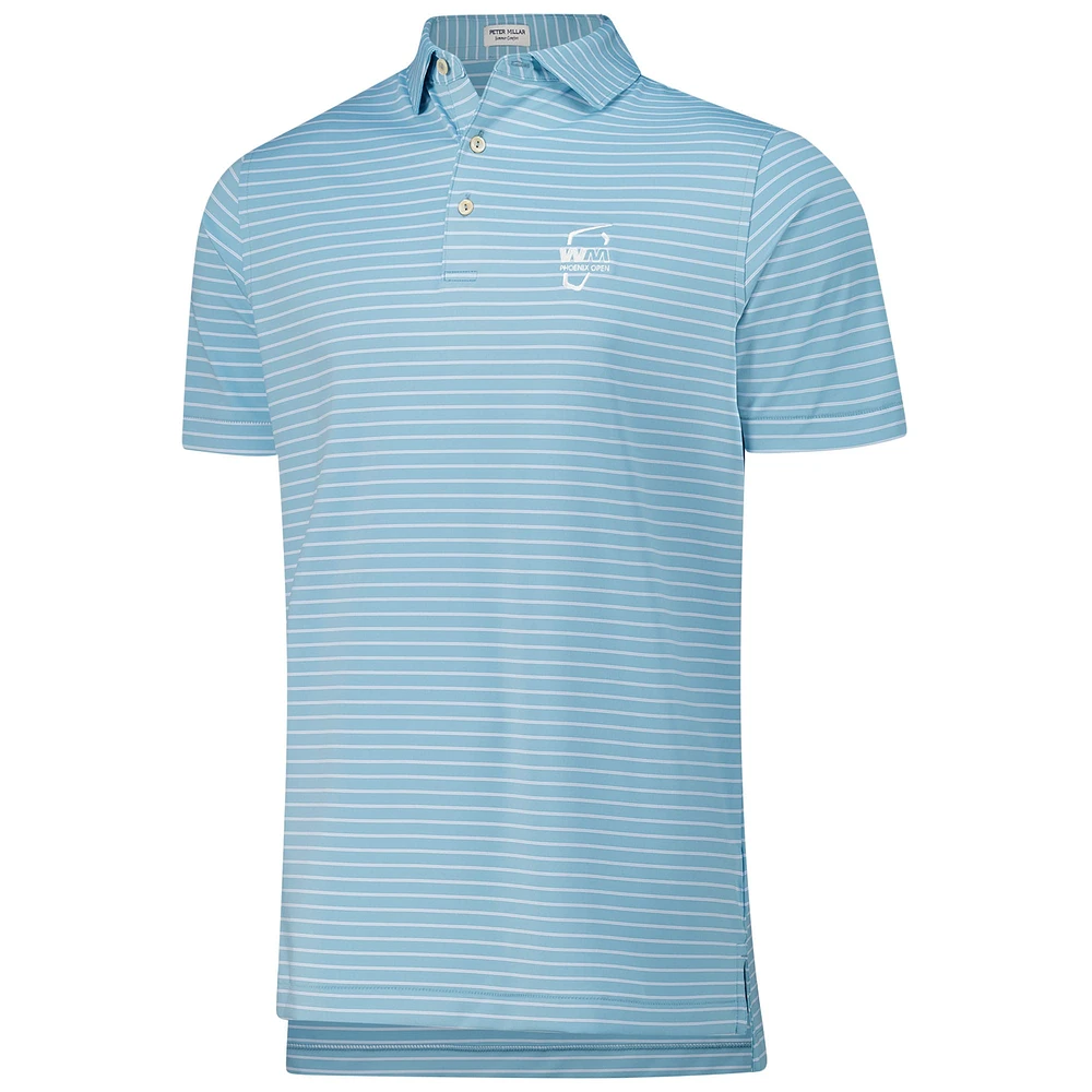 Men's Peter Millar Blue WM Phoenix Open Drum Performance Jersey Polo