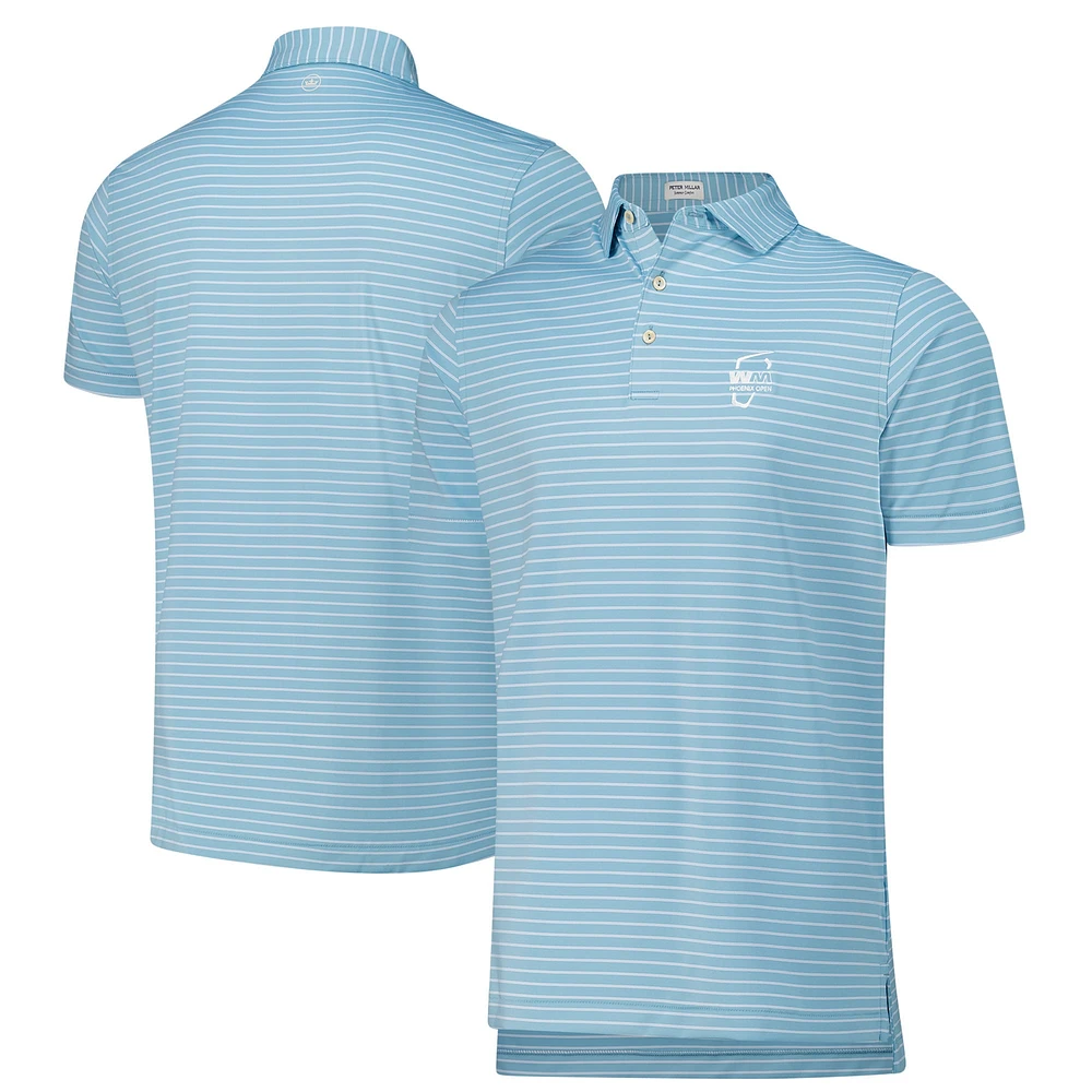 Men's Peter Millar Blue WM Phoenix Open Drum Performance Jersey Polo