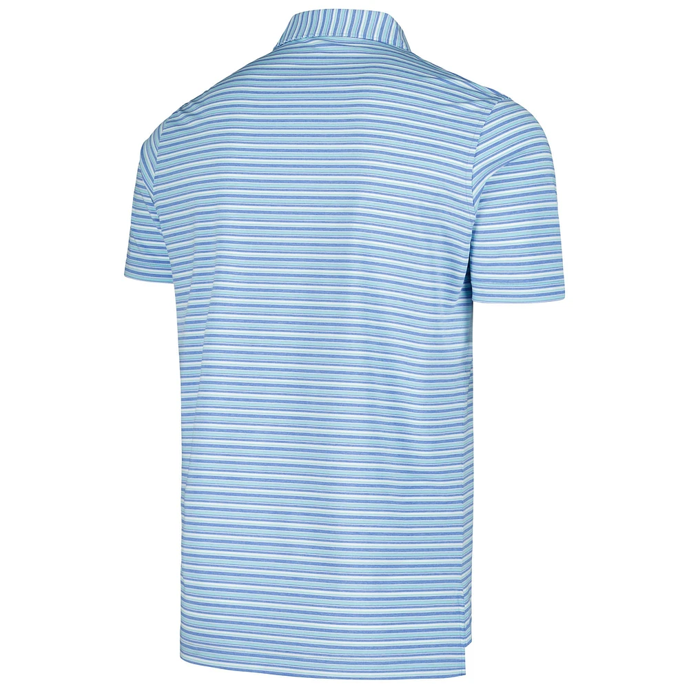 Men's Peter Millar Blue WM Phoenix Open Oakland Stripe Performance Polo