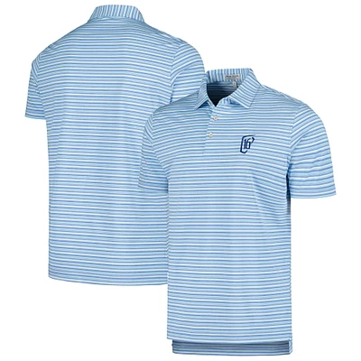 Polo Peter Millar bleu WM Phoenix Open Oakland Stripe Performance pour hommes