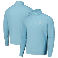 Men's  Peter Millar Blue WM Phoenix Open Perth Oval Stitch Performance Quarter-Zip Top