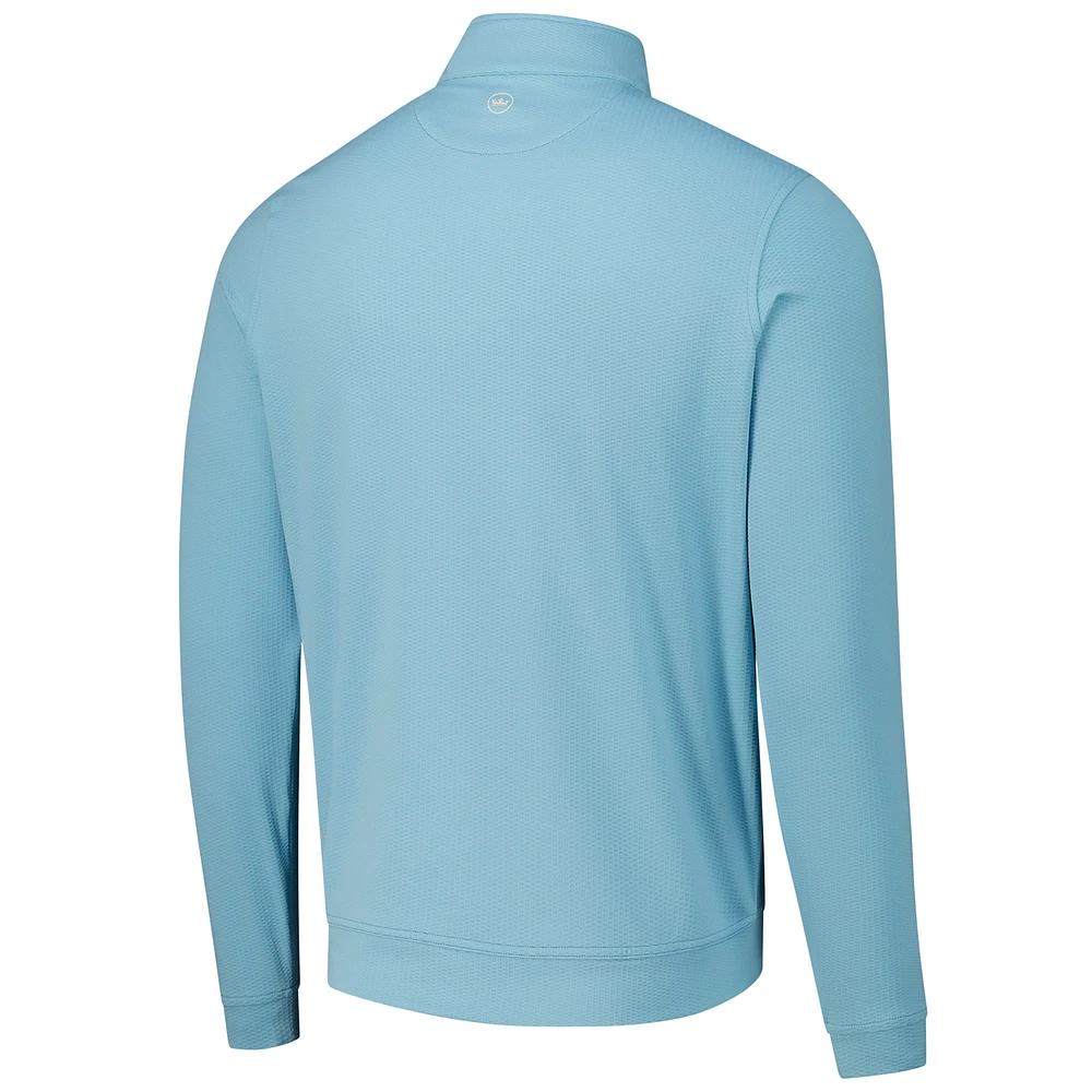 Haut zippé performance bleu WM Phoenix Open Perth Oval Stitch pour homme Peter Millar